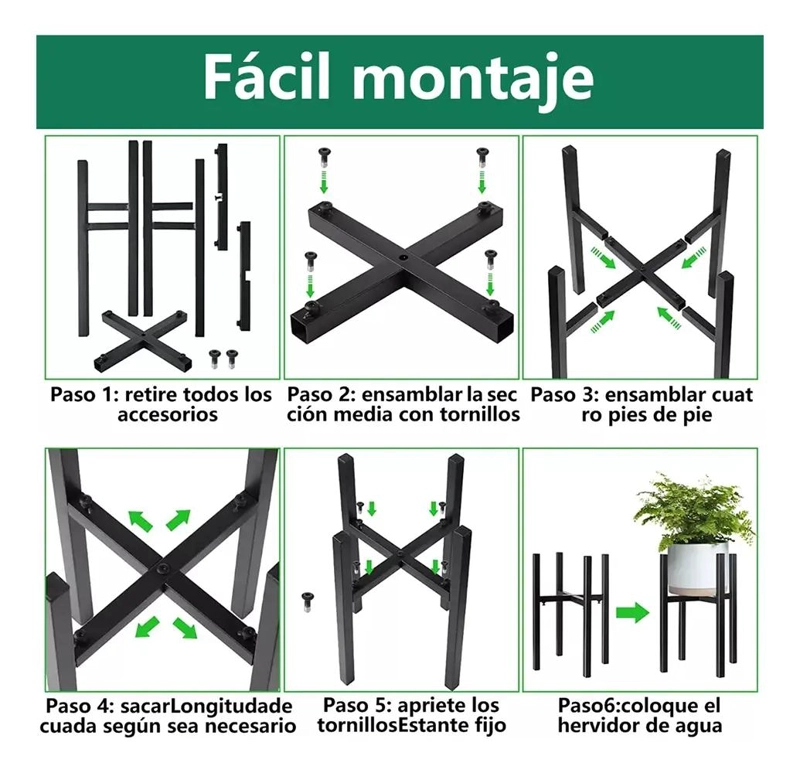 ORGANIZADOR PEDESTAL PARA MACETAS DESMONTABLE DE METAL - 9