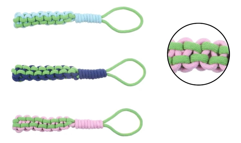 MORDEDOR CUERDA TRENZADA PARA PERRO DE 40 CM IDEAL PARA JUGAR - 4