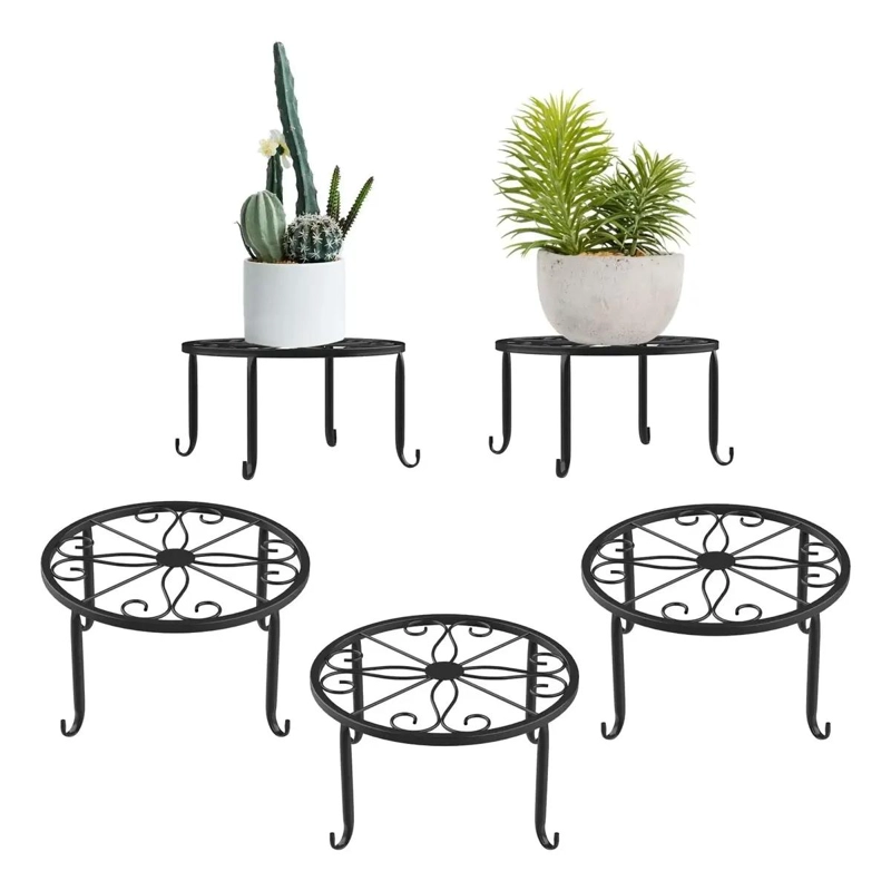 SOPORTES DE METAL PARA MACETAS EN PAQUETE DE TRES - 1