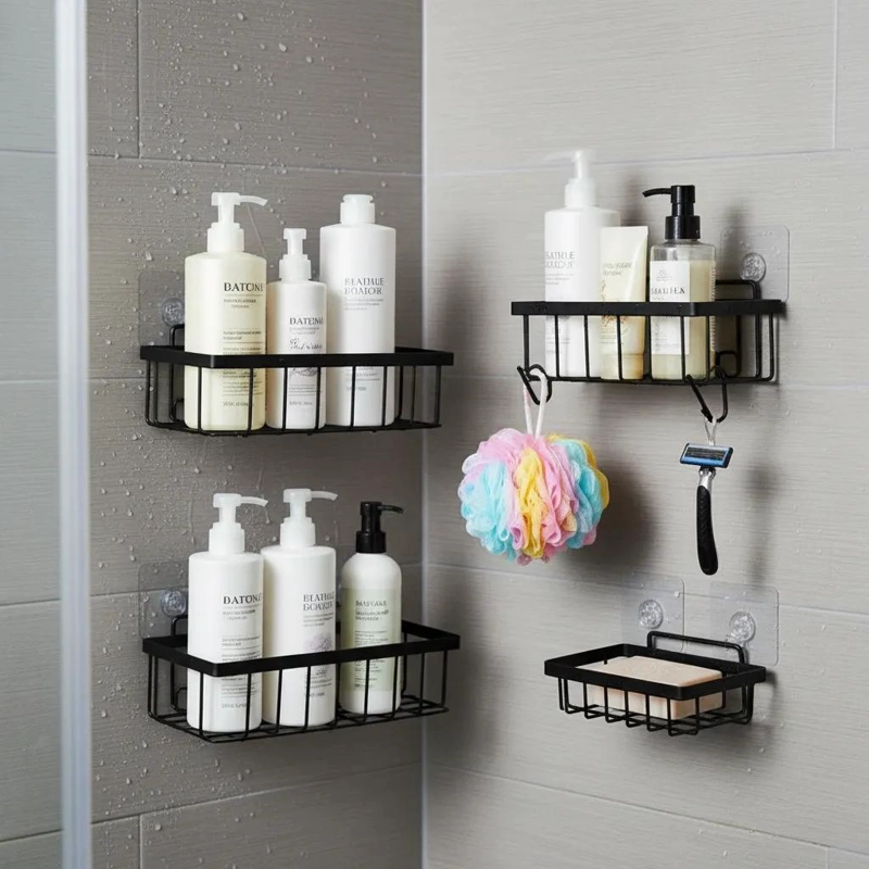 SOPORTE DE PARED PARA BAÑO SIN PERFORACION EN ACERO RESISTENTE - 2