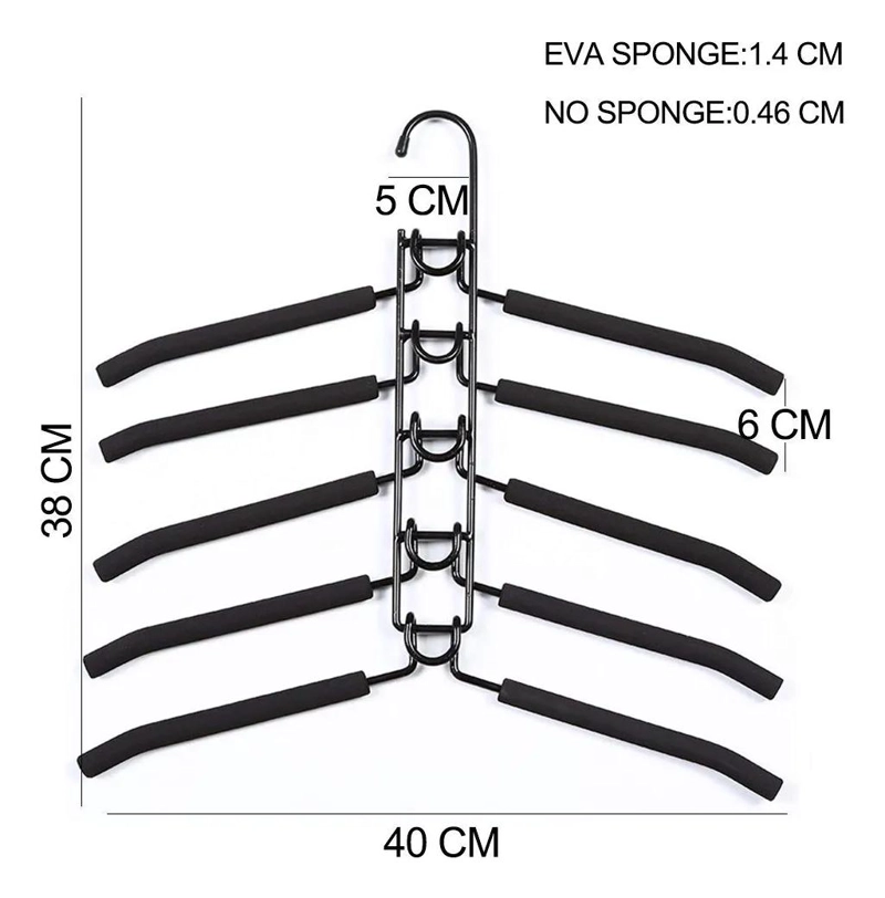 COLGADOR ANTIDESLIZANTE MULTIFUNCIONAL PARA ROPA Y PANTALONES - 2