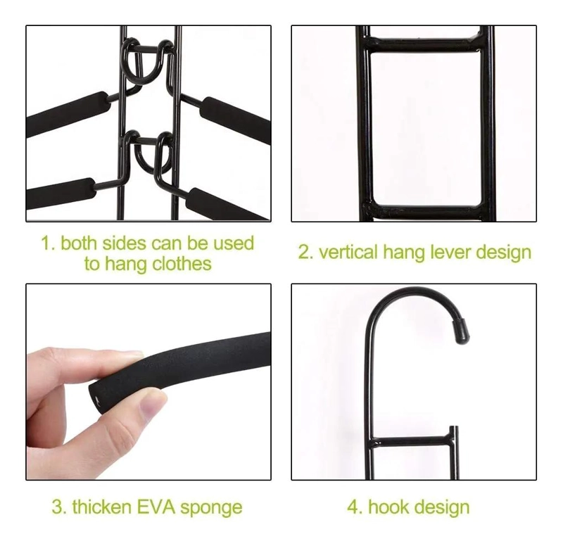 COLGADOR ANTIDESLIZANTE MULTIFUNCIONAL PARA ROPA Y PANTALONES - 4