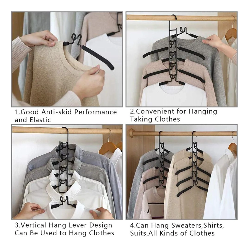 COLGADOR ANTIDESLIZANTE MULTIFUNCIONAL PARA ROPA Y PANTALONES - 9