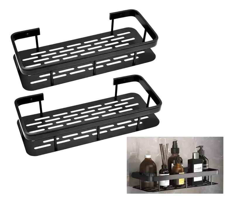 ORGANIZADOR DE DUCHA CON 2 ESTANTES ADHESIVOS PARA BAÑO - 1