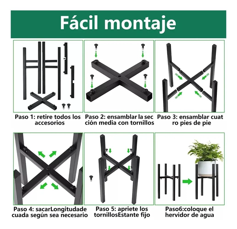 ORGANIZADOR PEDESTAL PARA MACETAS DESMONTABLE DE METAL - 8