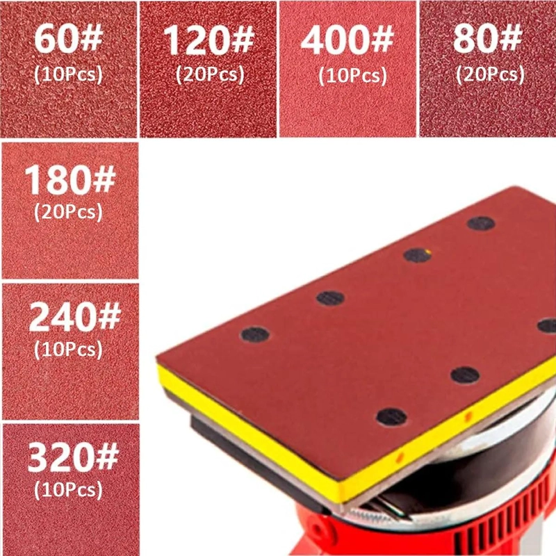 PACK 100 LIJAS RECTANGULARES VELCRO 93X185MM - 3