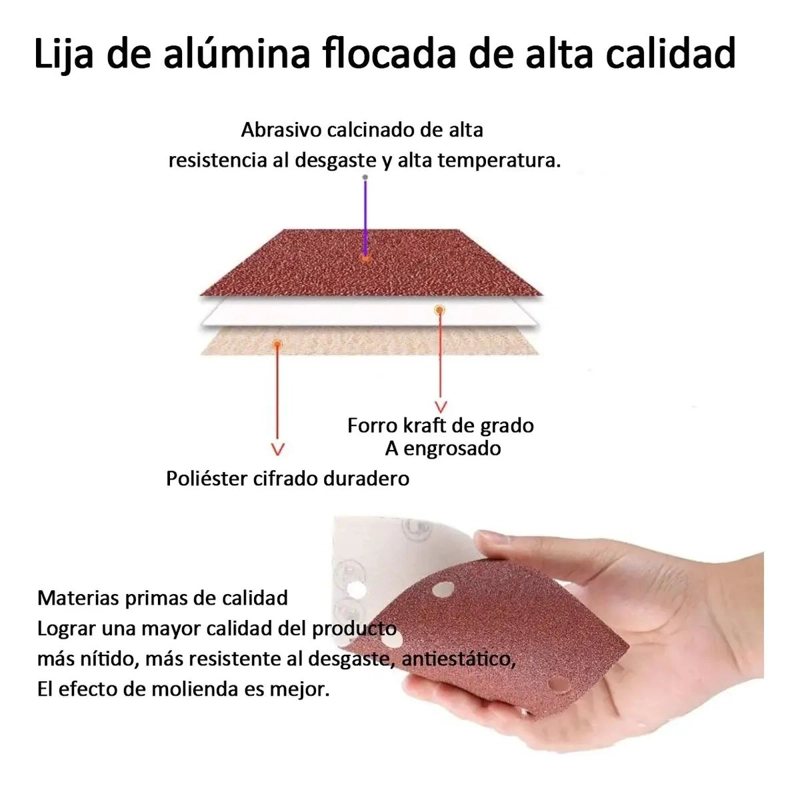 PACK 100 LIJAS RECTANGULARES VELCRO 93X185MM - 4