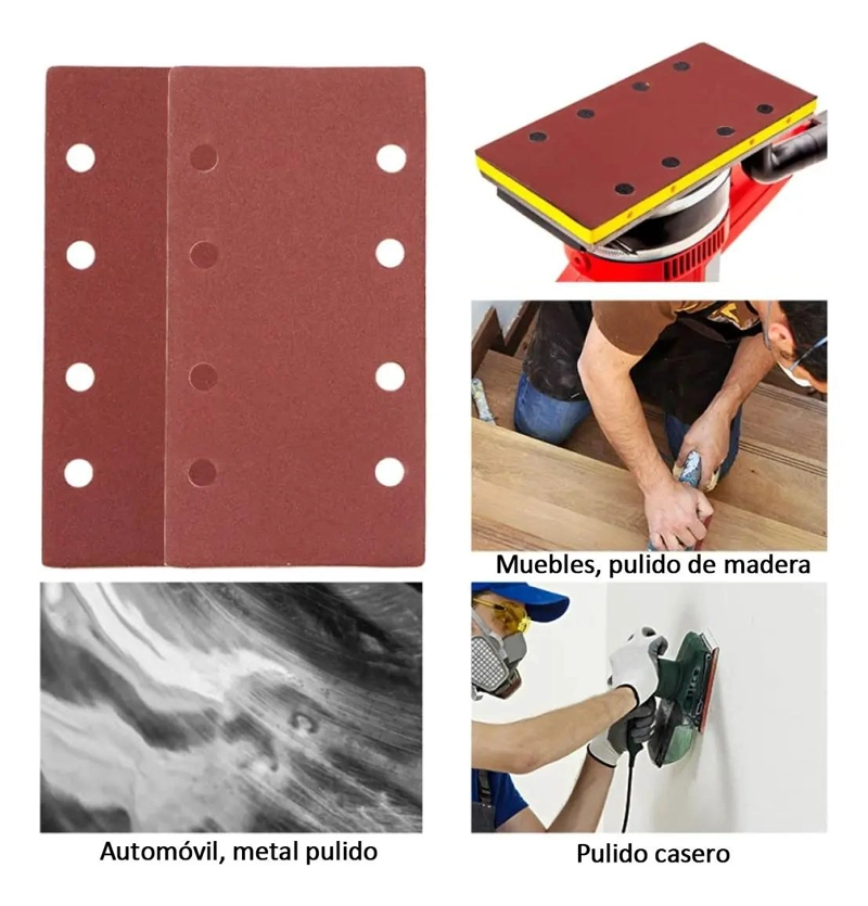 PACK 100 LIJAS RECTANGULARES VELCRO 93X185MM - 7