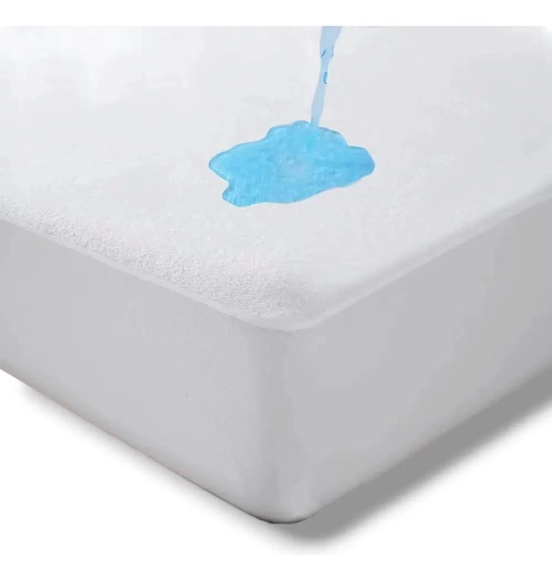 PROTECTOR DE COLCHON IMPERMEABLE PARA 2 PLAZAS CON FALDA - 1