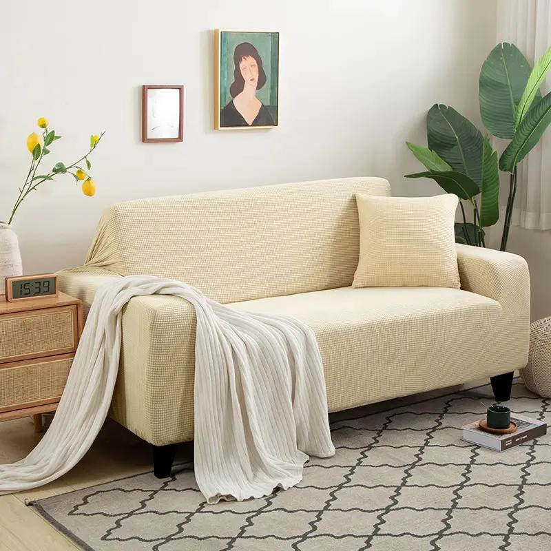 FUNDA PROTECTORA PARA SOFA DE 2 CUERPOS EN TELA CUADRILLE - 1