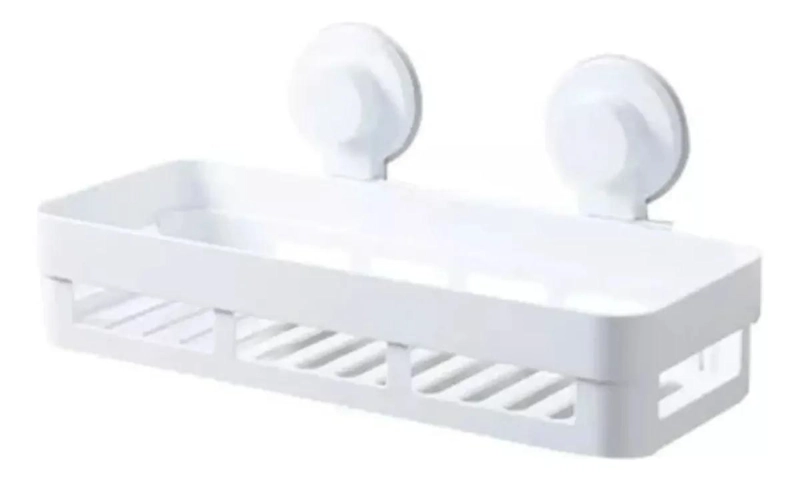 CANASTO ORGANIZADOR DE BAÑO CON SUCCION PARA DUCHA - 5