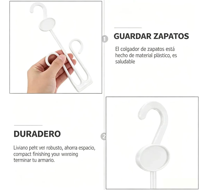 GANCHOS ALARGADORES PARA EXHIBIR CALZADO EN CASA Y NEGOCIOS - 4