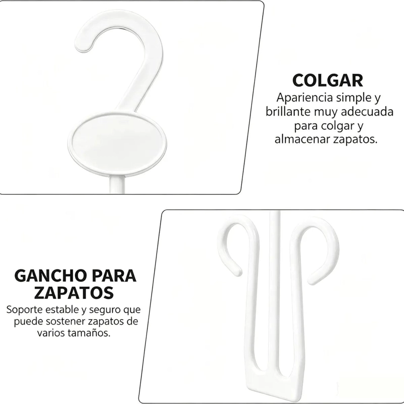 GANCHOS ALARGADORES PARA EXHIBIR CALZADO EN CASA Y NEGOCIOS - 6