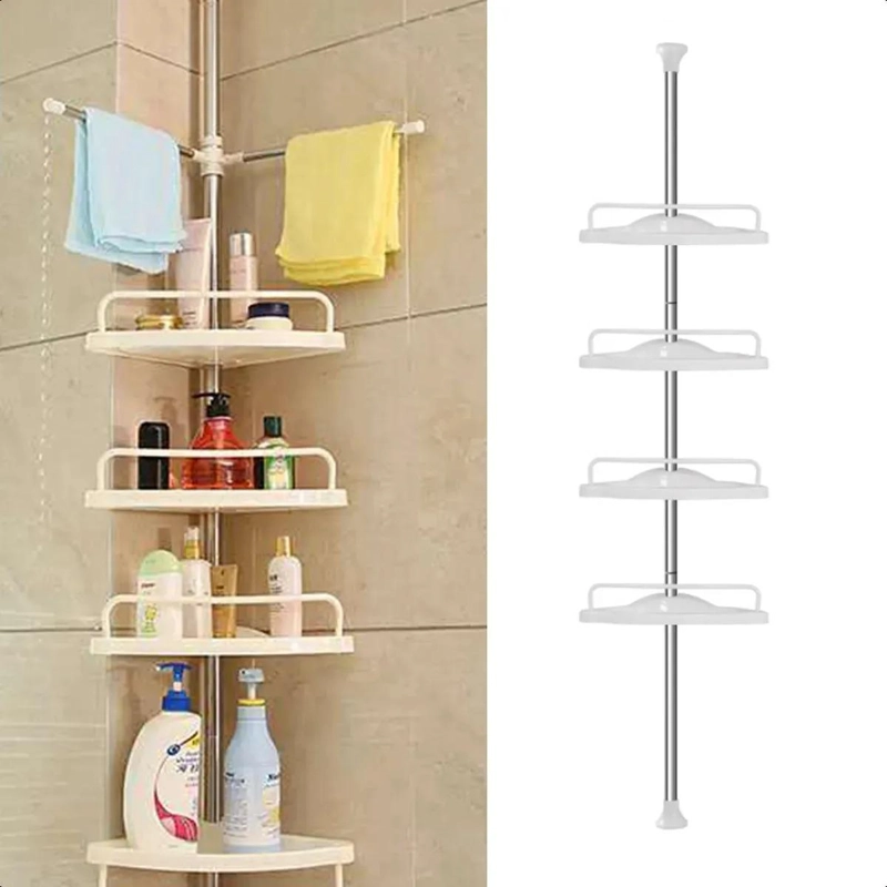 ORGANIZADOR ESQUINERO DUCHA BAÑO MULTIUSO CON 4 BANDEJAS AJUSTABLES - 3