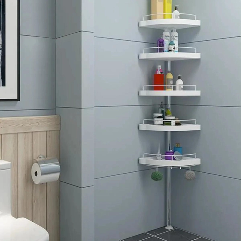 ORGANIZADOR ESQUINERO DUCHA BAÑO MULTIUSO CON 4 BANDEJAS AJUSTABLES - 4