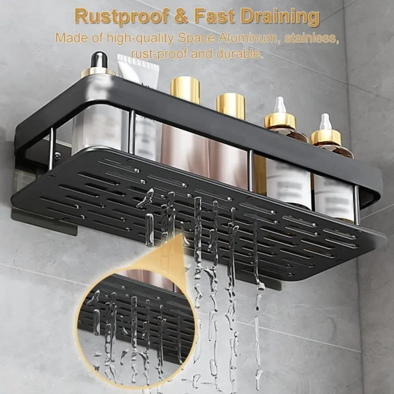 ORGANIZADOR DE DUCHA ADHESIVO PARA BAÑO SET DE 2 REPISAS - 7