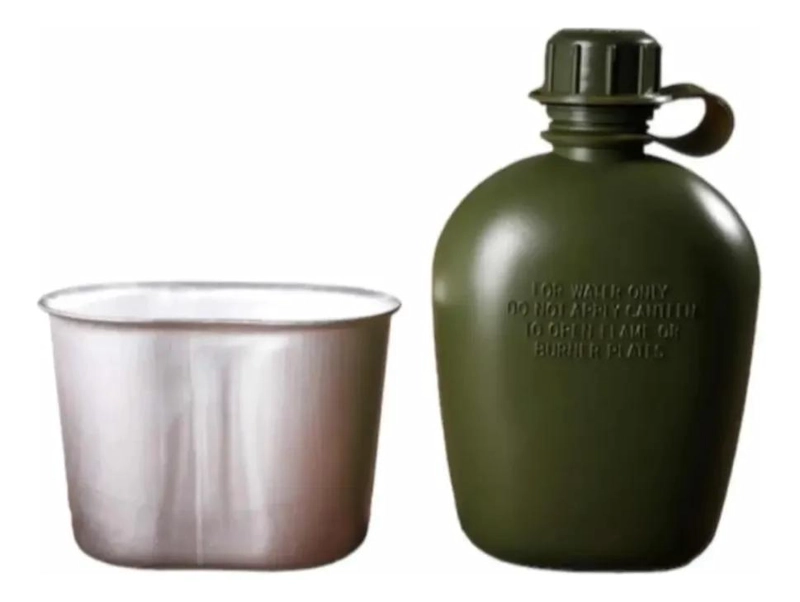 CANTIMPLORA DE ALUMINIO DE 1 LITRO CON FUNDA Y TAZA INTEGRADA - 2