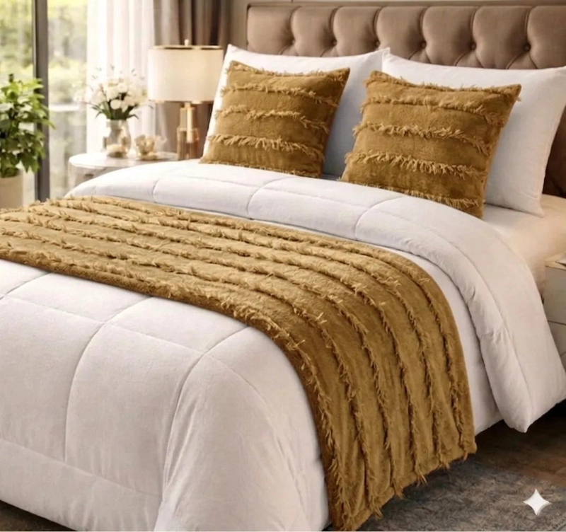 PIECERA PARA CAMA 70X200 CM CON 2 FUNDAS EN VARIOS COLORES - 1