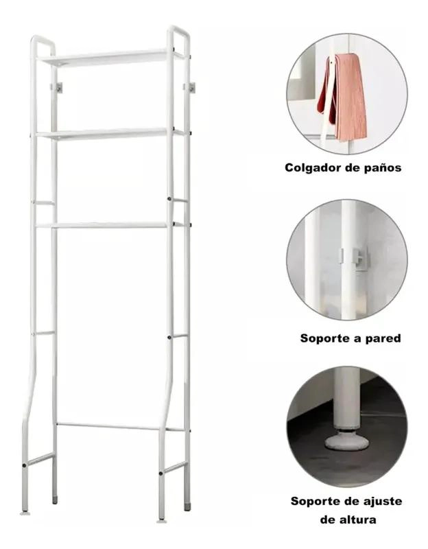 MUEBLE ORGANIZADOR DE BAÑO CON ESTANTES PRACTICOS Y MODERNOS - 6