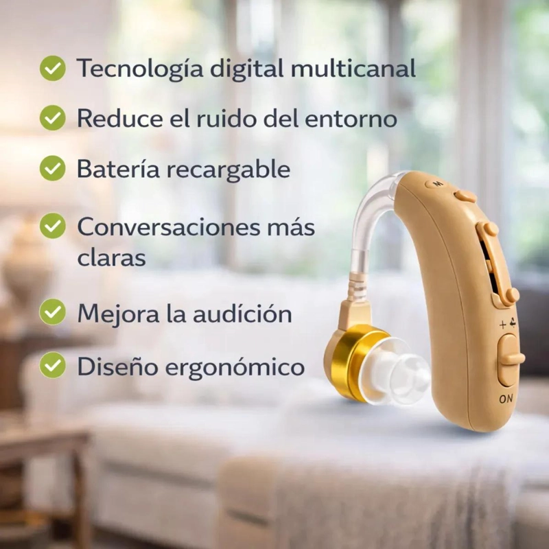 AUDIFONO AMPLIFICADOR AUDITIVO RECARGABLE CON REDUCCION DE RUIDO - 5