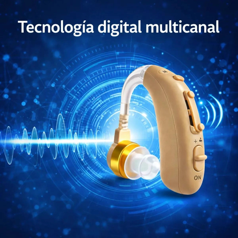AUDIFONO AMPLIFICADOR AUDITIVO RECARGABLE CON REDUCCION DE RUIDO - 7