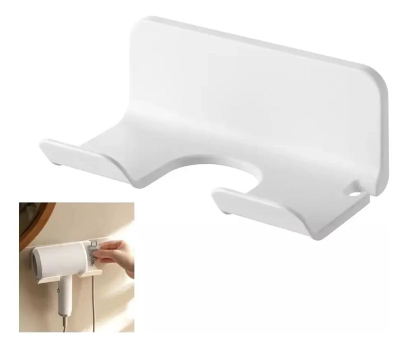 SOPORTE ADHESIVO PARA SECADOR DE PELO DE PARED - 1