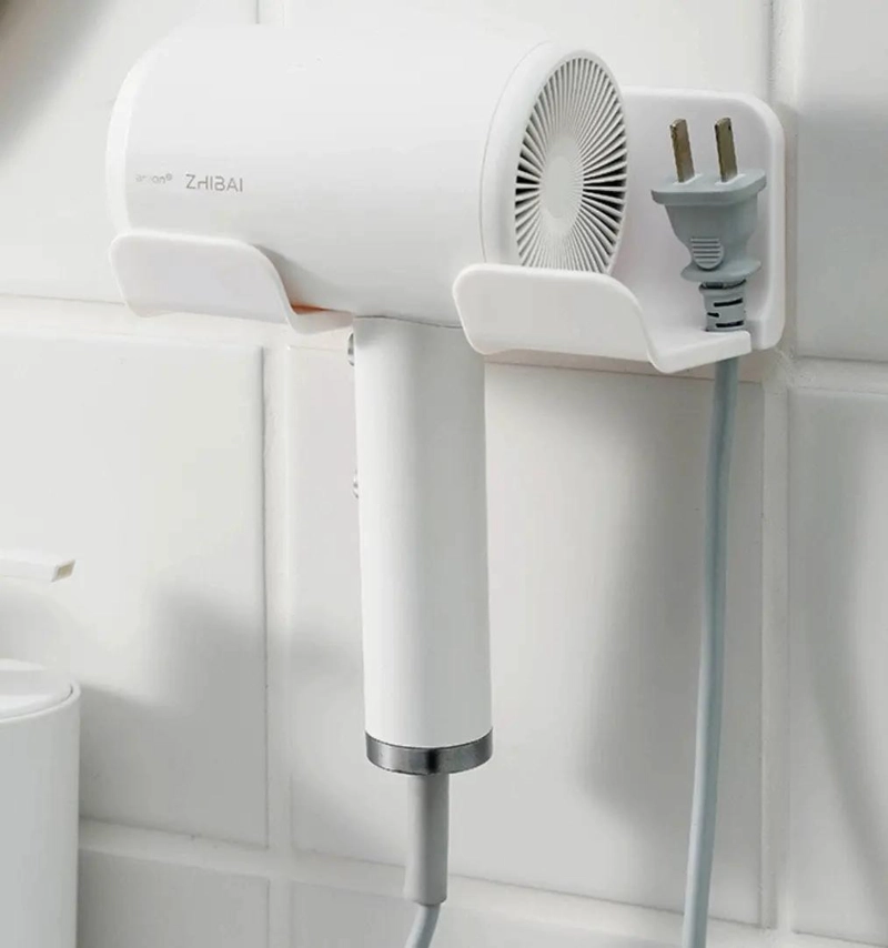 SOPORTE ADHESIVO PARA SECADOR DE PELO DE PARED - 4