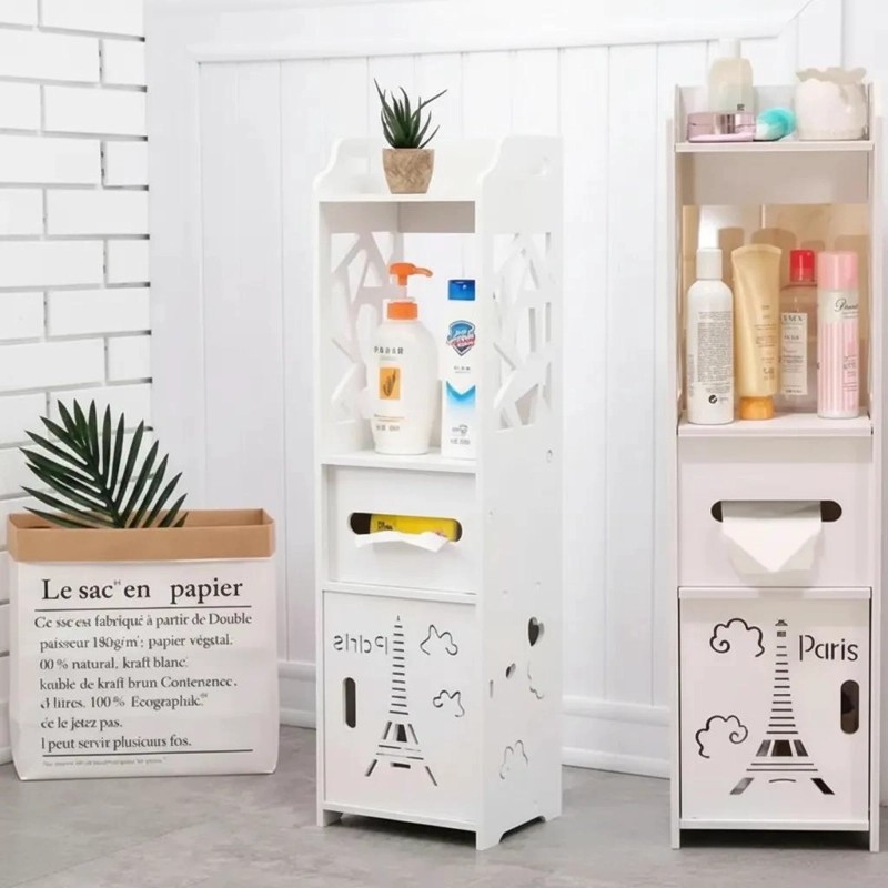 MUEBLE ORGANIZADOR DE BAÑO ANGOSTO CON DISEÑO ELEGANTE - 1