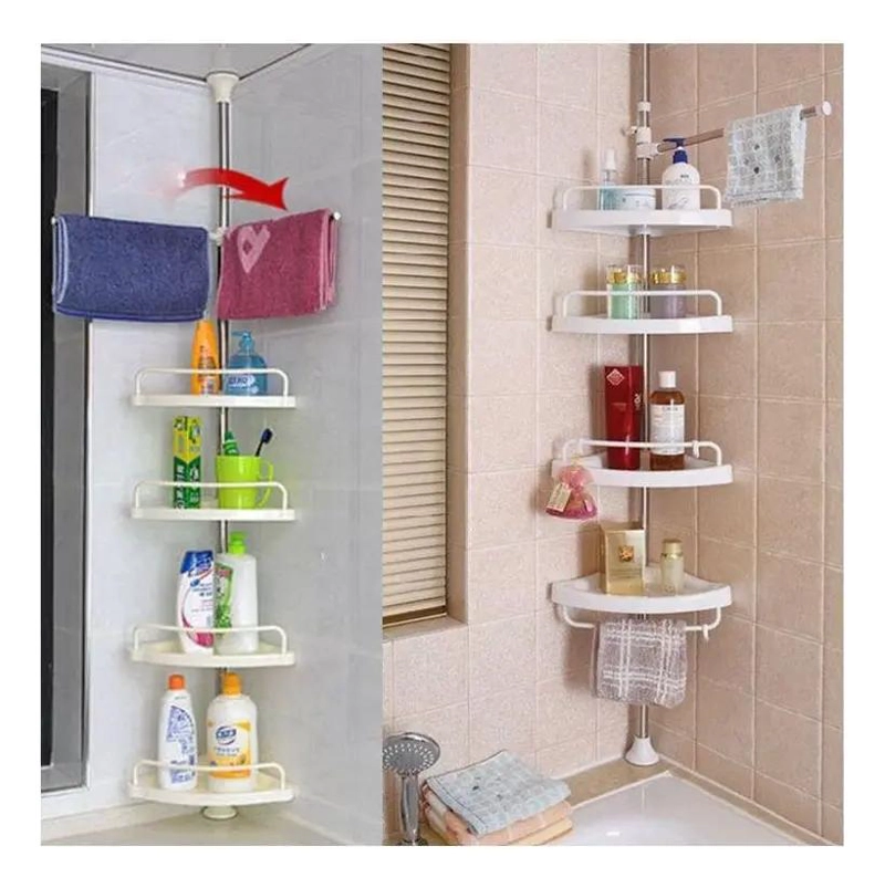 ORGANIZADOR ESQUINERO DE DUCHA 4 NIVELES EN COLOR BLANCO - 2