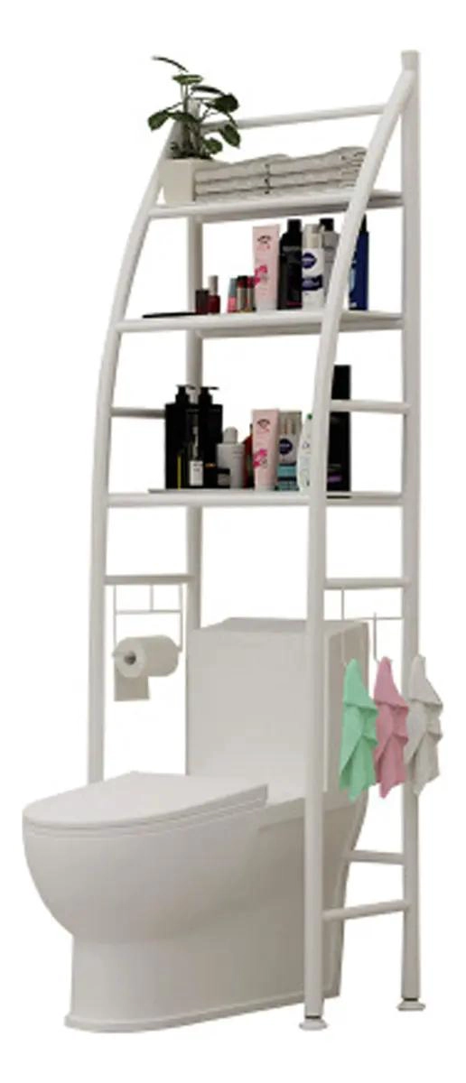 MUEBLE ORGANIZADOR DE BAÑO CON 3 ESTANTES DE METAL - 1