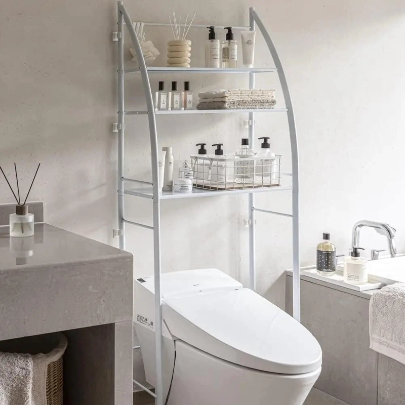 MUEBLE ORGANIZADOR DE BAÑO CON 3 ESTANTES DE METAL - 2