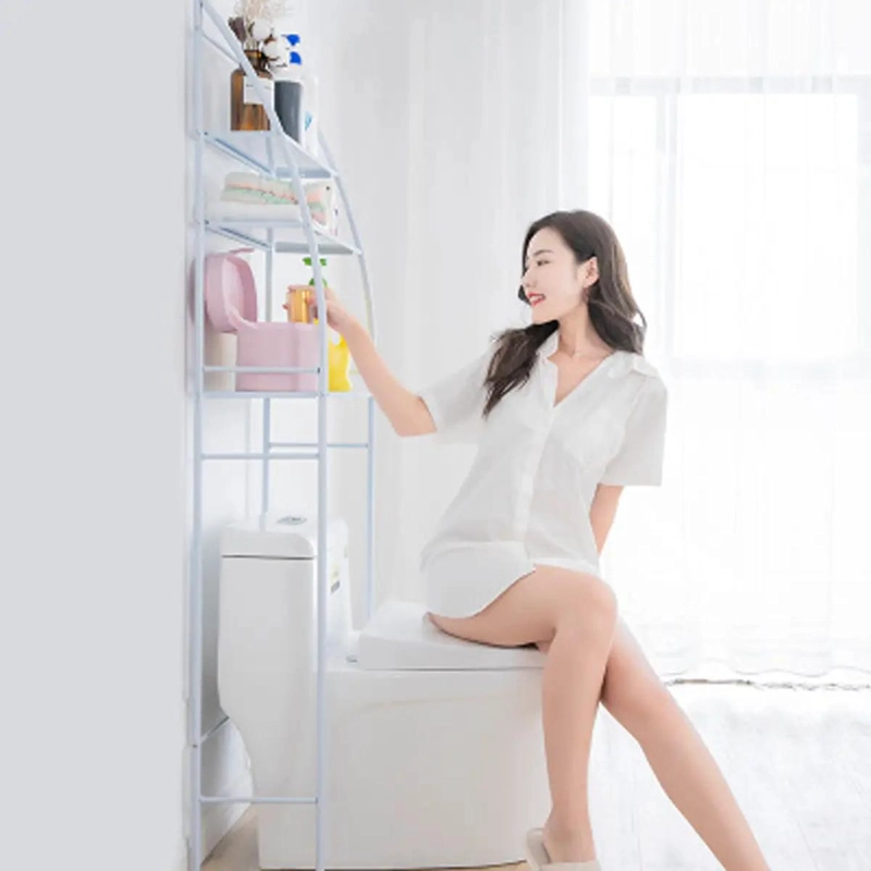 MUEBLE ORGANIZADOR DE BAÑO CON 3 ESTANTES DE METAL - 3