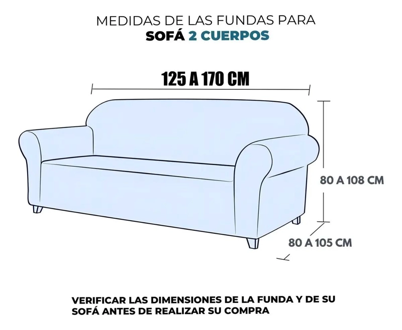FUNDA PROTECTORA PARA SOFA CUADRILLE 2 CUERPOS GRIS OSCURO - 3