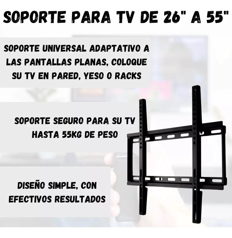 SOPORTE DE PARED PARA TELEVISORES DE 26 A 55 PULGADAS - 6