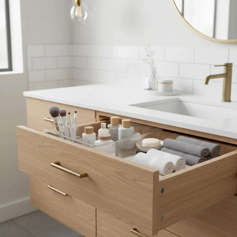 ORGANIZADOR ACRILICO MULTIUSO PARA MAQUILLAJE Y COCINA 25CM - 2