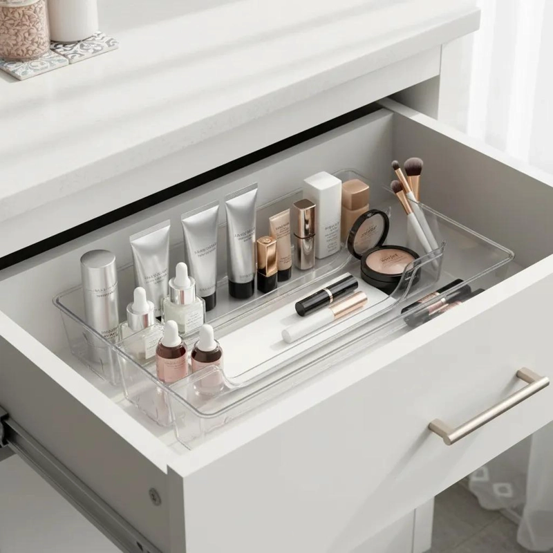 ORGANIZADOR ACRILICO MULTIUSO PARA MAQUILLAJE Y COCINA 25CM - 3