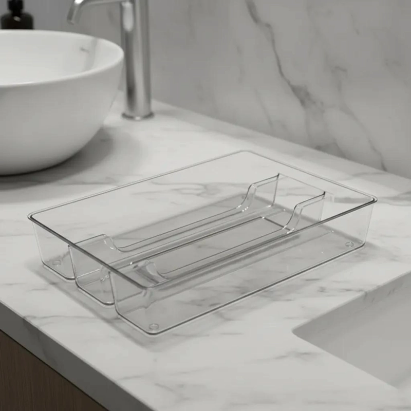 ORGANIZADOR ACRILICO MULTIUSO PARA MAQUILLAJE Y COCINA 25CM - 4