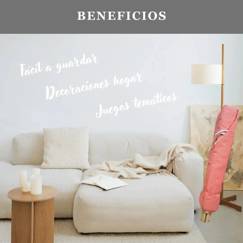 CARPA TIPI MINIMALISTA PARA NIÑOS CON VENTANA Y ACCESORIOS - 5