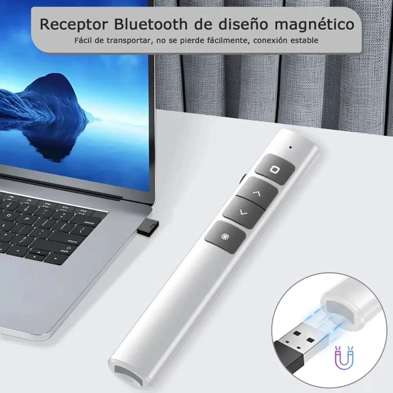 PUNTERO LASER INALAMBRICO PARA PRESENTACIONES CON RECEPTOR USB - 6