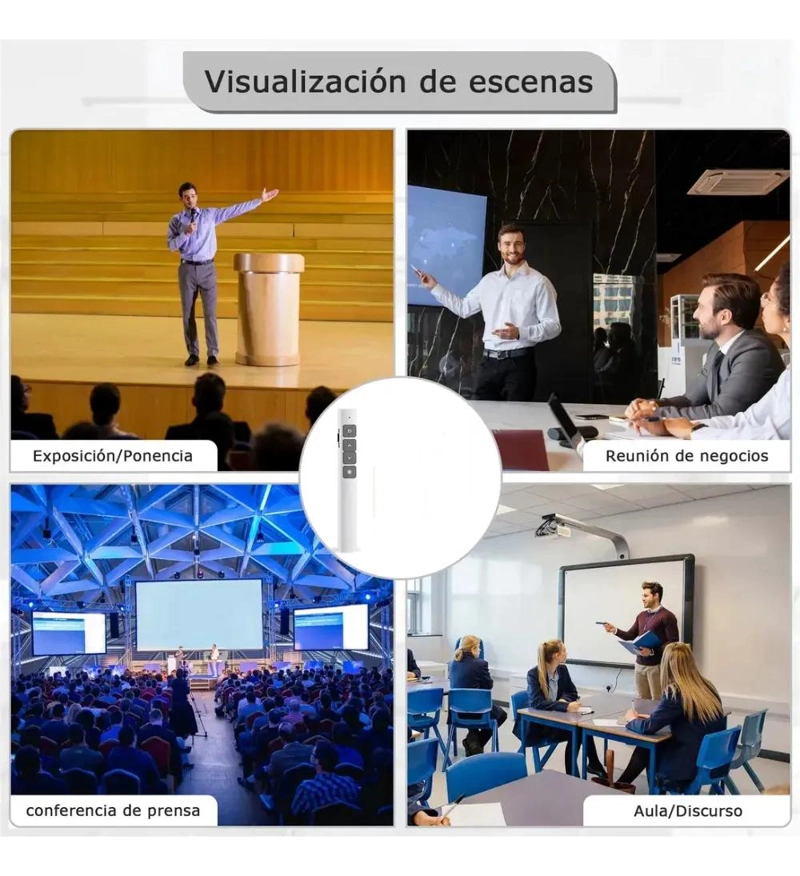 PUNTERO LASER INALAMBRICO PARA PRESENTACIONES CON RECEPTOR USB - 7