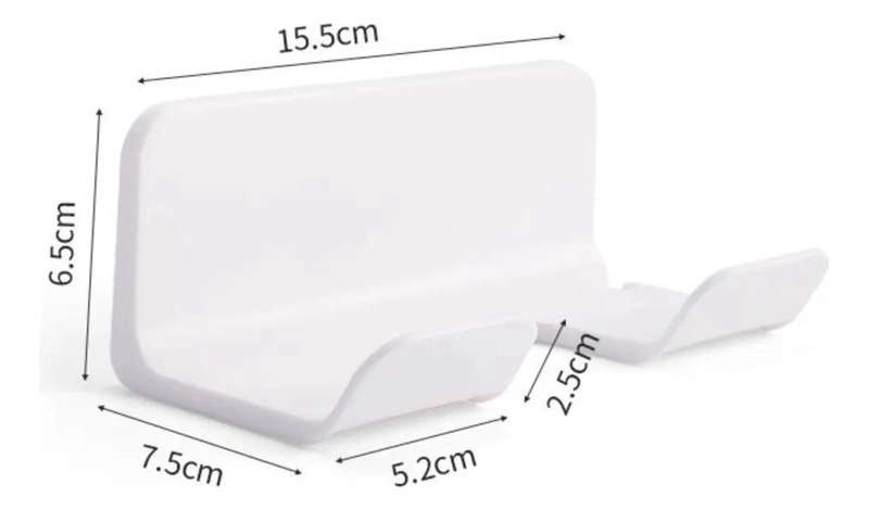 SOPORTE ADHESIVO PARA SECADOR DE PELO DE PARED - 2