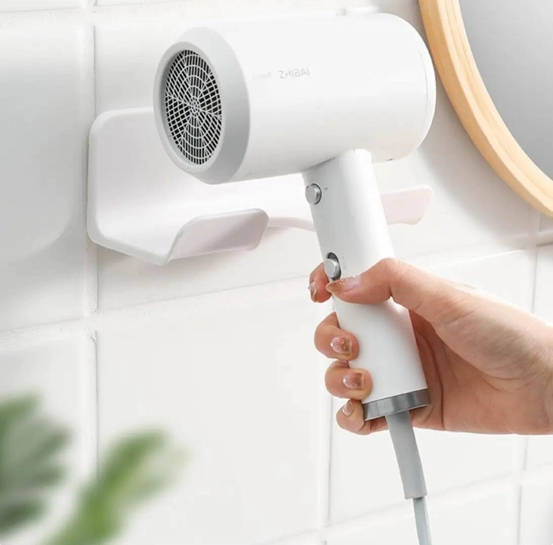 SOPORTE ADHESIVO PARA SECADOR DE PELO DE PARED - 5