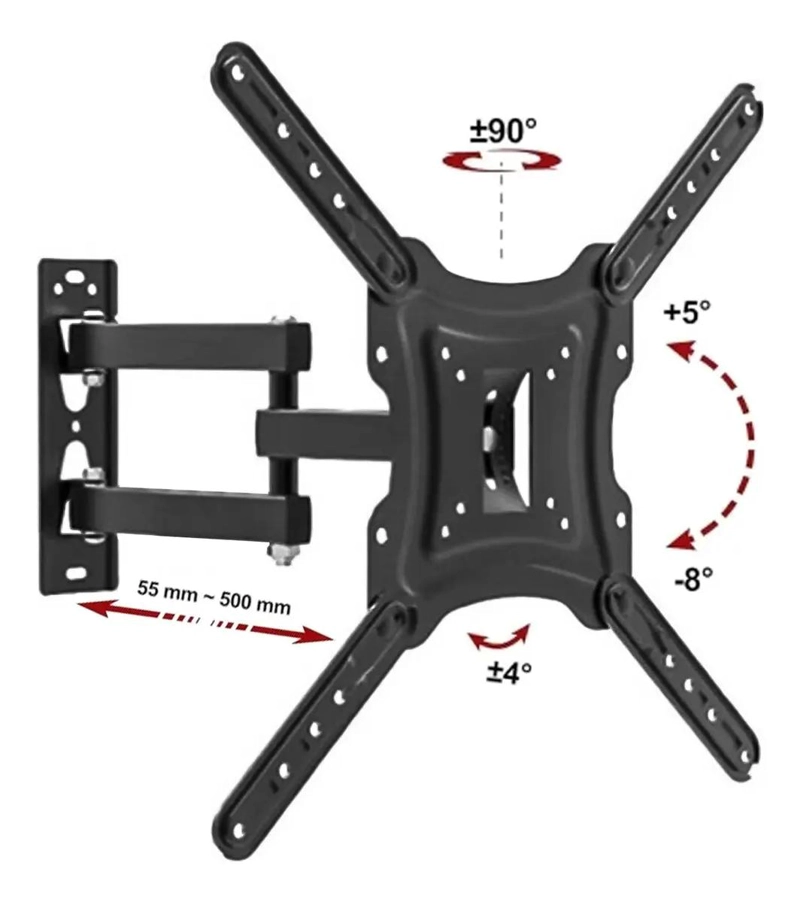 SOPORTE DE TV ORIENTABLE E INCLINABLE PARA PANTALLAS DE 14 A 55 PULGADAS - 5