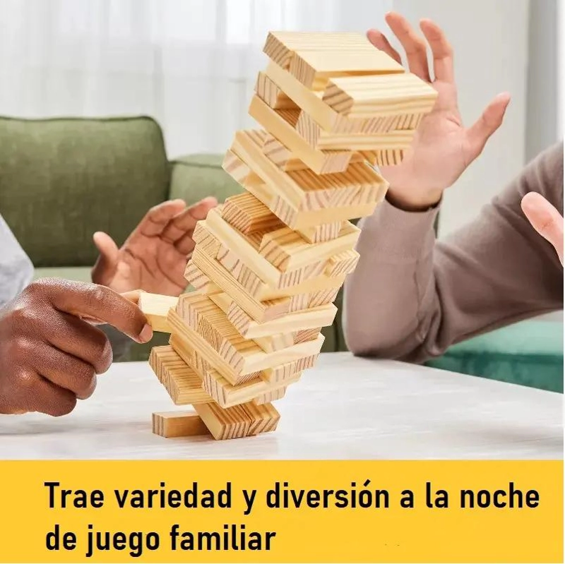 JUEGO DE MESA TORRE DE EQUILIBRIO DIDACTICO EN MADERA PARA NIÑOS - 8
