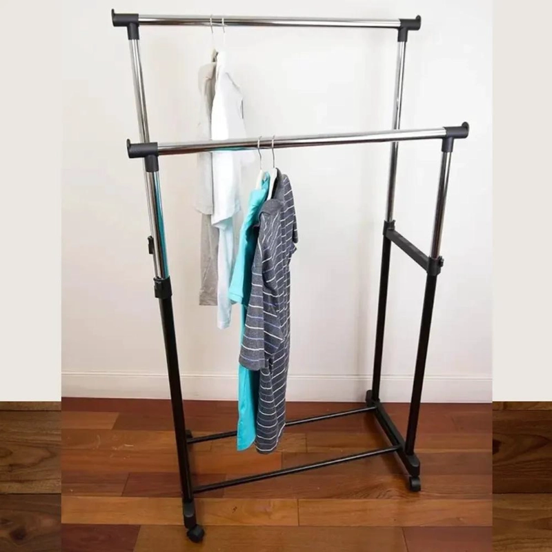 PERCHERO COLGADOR DOBLE ORGANIZADOR DE ROPA EXPANDIBLE - 10
