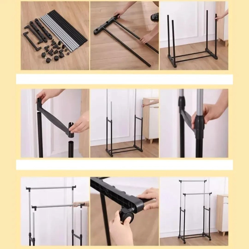 PERCHERO COLGADOR DOBLE ORGANIZADOR DE ROPA EXPANDIBLE - 5