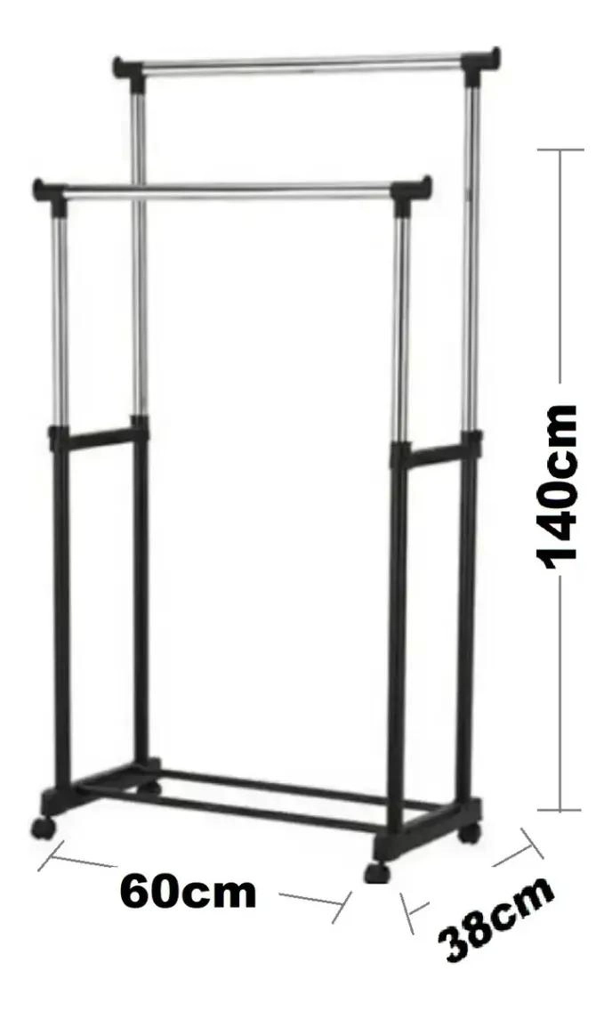 PERCHERO COLGADOR DOBLE ORGANIZADOR DE ROPA EXPANDIBLE - 6