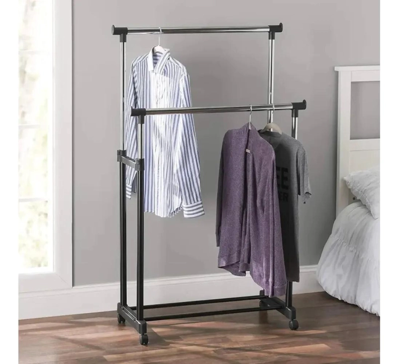 PERCHERO COLGADOR DOBLE ORGANIZADOR DE ROPA EXPANDIBLE - 8