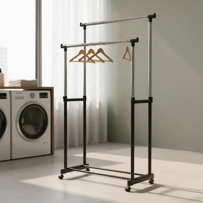 PERCHERO COLGADOR DOBLE ORGANIZADOR DE ROPA EXPANDIBLE - 9