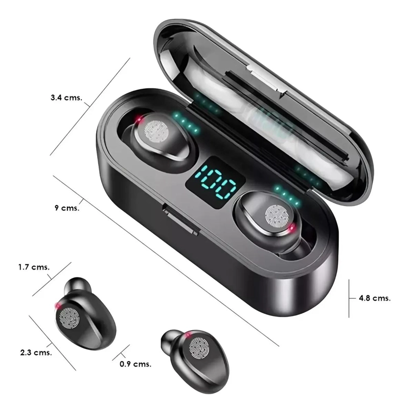 AUDIFONOS INALAMBRICOS BLUETOOTH 5.3 CON ESTUCHE DE CARGA - 10